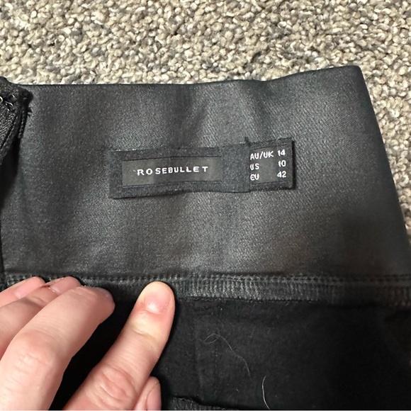 SOLD Sz 10 pleather lined high rise pants - Picture 2 of 9